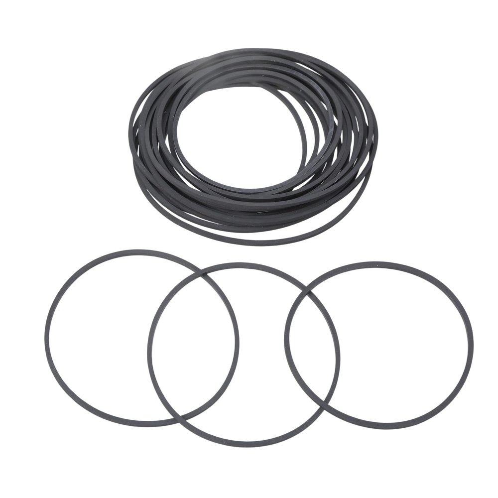 jiingekk 70-100mm Folded Length Square Rubber Belts For Disc Recorders And Portable Players 1.2mm Width Player Belt 20pcs Replacement Belts