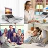 ARTIBETTER Foldable Aluminum Alloy Laptop PC Stand Adjustable Height Notebook Holder Portable Computer Support for Desk Use with Solid Durable Structure Silver view 3