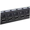 COSMEVIVI Port USB Hub with Off and Protection High Speed Multi Charger Adapter for Laptop PC Black Supports Mbps Data Transfer view 2