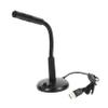 KALLORY USB Computer Microphone with Base High Sensitivity Lightweight Portable Mic for Laptop Chat Streaming Recording view 1
