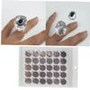 300pcs Oval Eyelash Glue Stickers Aluminum Foil Adhesive Pads view 4