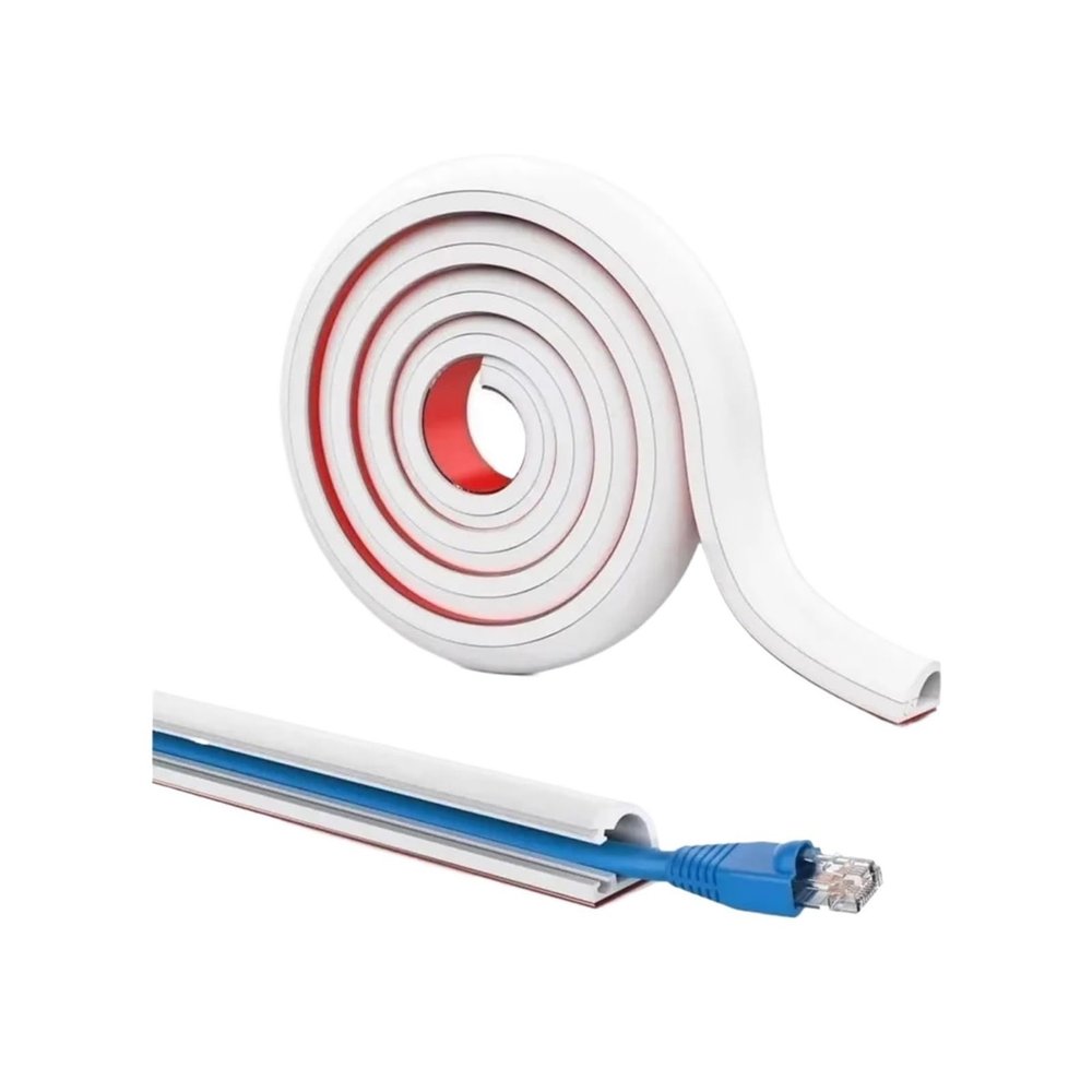3M/roll Flexible Cord Management Channel,Invisible Decorative Wire Cover, Anti-Step Protector, Adhesive Cable Raceway with Cap(B-Grey)