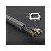 3M/roll Flexible Cord Management Channel,Invisible Decorative Wire Cover, Anti-Step Protector, Adhesive Cable Raceway with Cap(B-Grey) view 2