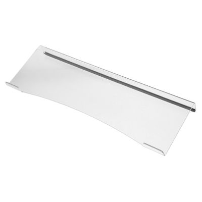 CATIEBYE Acrylic Keyboard Riser Stand with Slip Strip Curved Edge Transparent Desk Accessory for Ergonomic Typing Sturdy Computer Keyboard Holder for