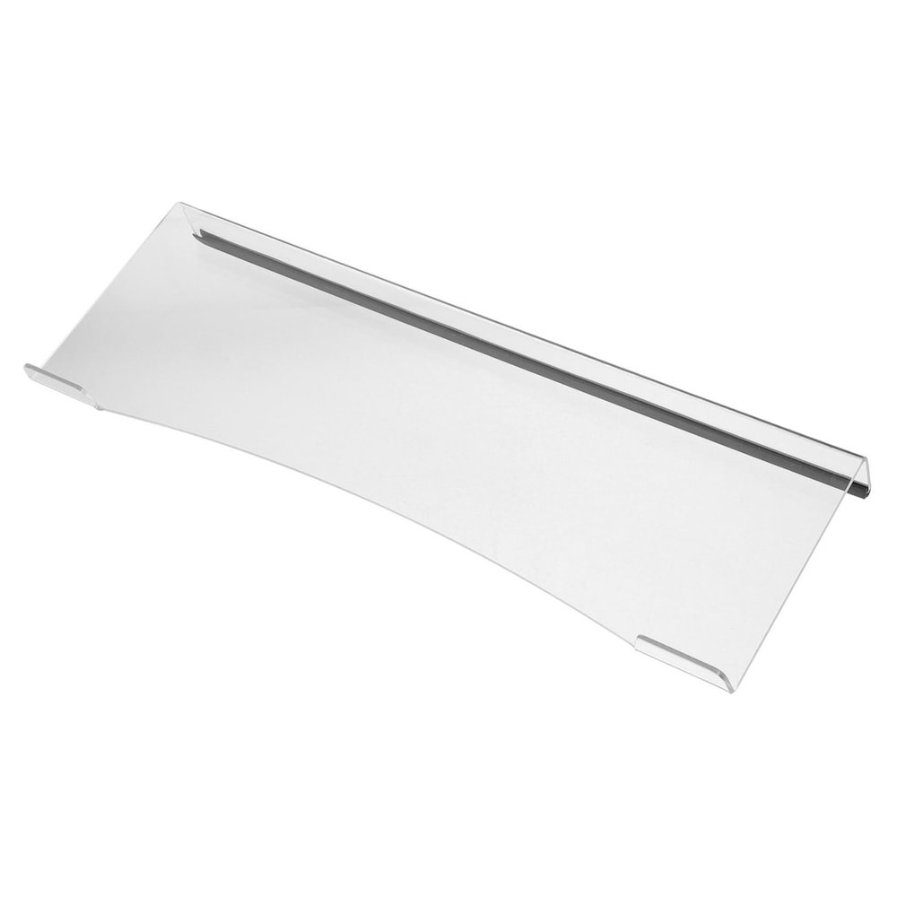 CATIEBYE Acrylic Keyboard Riser Stand with Slip Strip Curved Edge Transparent Desk Accessory for Ergonomic Typing Sturdy Computer Keyboard Holder for