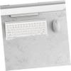 CATIEBYE Acrylic Keyboard Riser Stand with Slip Strip Curved Edge Transparent Desk Accessory for Ergonomic Typing Sturdy Computer Keyboard Holder for view 3