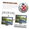 ANDRESLAD Ergonomic Monitor Riser Stand for Desk with Sturdy PVC Wood Plastic Construction Height Laptop Support to Posture and Save Space Suitable for Home Office Use view 2