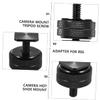 KOMBIUDA 3PCS Hot Shoe Mount Adapter Dual Layer Screw for DSLR Camera Rig Supply Lightweight Metal Camera Mount for Tripods Microphones LED Lights and Monitors Compact and Durable view 2