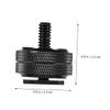 KOMBIUDA 3PCS Hot Shoe Mount Adapter Dual Layer Screw for DSLR Camera Rig Supply Lightweight Metal Camera Mount for Tripods Microphones LED Lights and Monitors Compact and Durable view 3