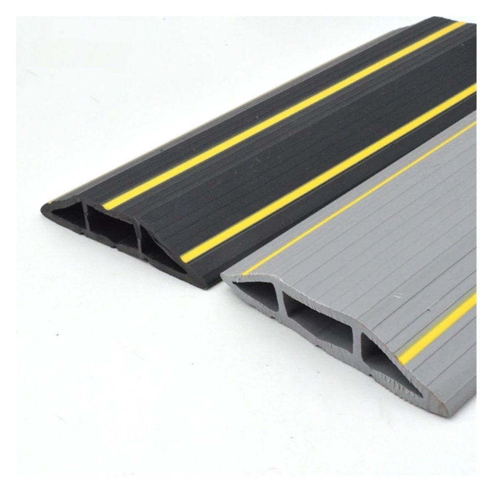 Floor Cable Cover PVC Anti-Extrusion Cord Protector Self-Adhesive Power Cable Protector Cable Cover Hider Covers Wire Organizer(Gray D20)