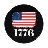 Betsy Ross Flag 1776 American Pride Mouse Pad, Premium Small Round Mousepad 8 x 8 Inch Black, Stitched Edge Anti-Slip Rubber Computer Mat for Office Home Gaming Laptop Men Women Kids view 1