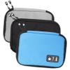 KALLORY 3pcs Travel Electronic Organizer Bag Portable Digital Storage Case for Cables Chargers Earphones USB Flash Drives Multi Purpose Compact Carrying Pouch Blue Black Gray view 1