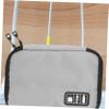 KALLORY 3pcs Travel Electronic Organizer Bag Portable Digital Storage Case for Cables Chargers Earphones USB Flash Drives Multi Purpose Compact Carrying Pouch Blue Black Gray view 4