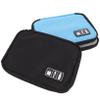 UKCOCO 3pcs Digital Cable Organizer Bag with Double Zipper Mesh Pockets and Multi Partition Design for Travel Electronics Accessories Chargers Earphones USB Flash Drives Blue Black Gray view 1