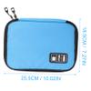 UKCOCO 3pcs Digital Cable Organizer Bag with Double Zipper Mesh Pockets and Multi Partition Design for Travel Electronics Accessories Chargers Earphones USB Flash Drives Blue Black Gray view 4