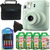Fujifilm Instax Mini 12 Camera with Fujifilm Instant Mini Film and PixiBytes Microfiber Cleaning Cloth... (Mint Green, Camera + 4 Twin Pack/CC1) view 1
