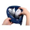 DIYEAH Shockproof Large Travel Cable Organizer Pouch with Sponge Padding for Chargers Earphones Mouse Toiletry Dark Blue Electronics Storage Case view 3
