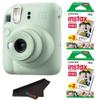 Fujifilm Instax Mini 12 Camera with Fujifilm Instant Mini Film and PixiBytes Microfiber Cleaning Cloth... (Mint Green, Camera + 2 Twin Pack) view 1