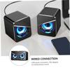 ARTIBETTER USB Powered Desktop Computer Speakers with Bass Diaphragm Dual Wired Stereo Loudspeakers for Laptop Phone Colorful Ambient Light and Independent Volume Control Compact Mini view 2
