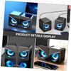 ARTIBETTER USB Powered Desktop Computer Speakers with Bass Diaphragm Dual Wired Stereo Loudspeakers for Laptop Phone Colorful Ambient Light and Independent Volume Control Compact Mini view 4