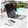 POPETPOP USB Hub Port Portable Data Splitter with High Speed Transmission Over Voltage Protection Heat Dissipation Shell Compatible with Mouse Keyboard Flash Drive Printer Laptop USB view 4