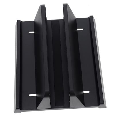 EXHUMKY Adjustable Laptop Stand Vertical Desktop Rack Holder for Laptop Tablet Phone Space Saving Ergonomic Design for Home Office Study Abs Material Black