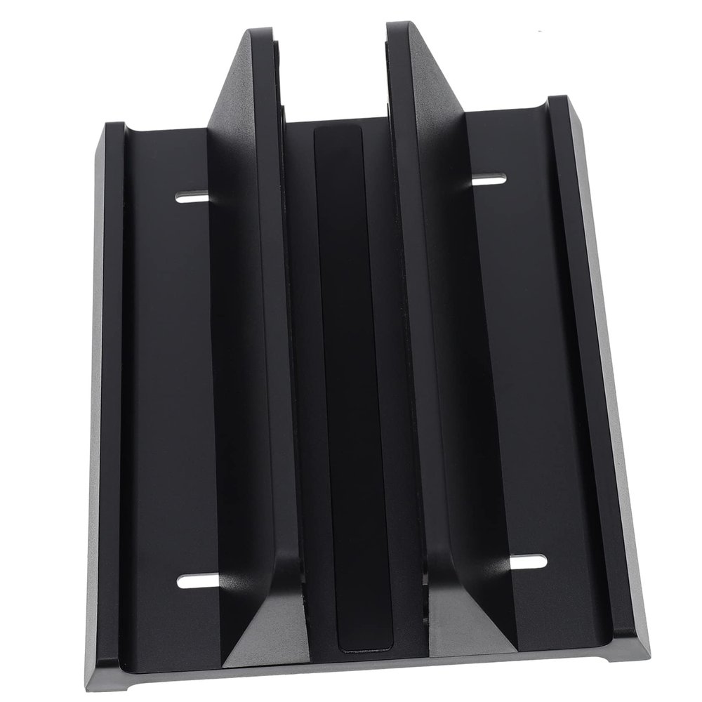 EXHUMKY Adjustable Laptop Stand Vertical Desktop Rack Holder for Laptop Tablet Phone Space Saving Ergonomic Design for Home Office Study Abs Material Black