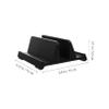 EXHUMKY Adjustable Laptop Stand Vertical Desktop Rack Holder for Laptop Tablet Phone Space Saving Ergonomic Design for Home Office Study Abs Material Black view 2