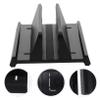EXHUMKY Adjustable Laptop Stand Vertical Desktop Rack Holder for Laptop Tablet Phone Space Saving Ergonomic Design for Home Office Study Abs Material Black view 4