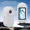 Diydeg Mini Body Camera, 12MP 1080P HD Water Proof Magnetic Wearable Small Action Camera with 0.96 Inch Screen, Easy Recording Wide Field Thumb Camera for Cycling Travel Pet Walking (White) view 2