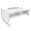 Angoily Double Desktop Monitor Riser Stand Heightening Computer Screen Shelf with Storage Space Ergonomic Desk Laptop Organizer for Office Workspace White view 2