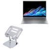 BoxWave Stand and Mount Compatible with HP OmniBook X 14 - Executive VersaView Laptop Stand, Ergonomic Adjustable Viewing Angle Metallic Riser - Metallic Silver view 1