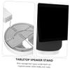 ROMISBABA Desktop Speaker Stand Holder Speaker Bracket with Smooth Edges No Drilling Required Cable Management Compatible Support view 2