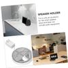 ROMISBABA Desktop Speaker Stand Holder Speaker Bracket with Smooth Edges No Drilling Required Cable Management Compatible Support view 3