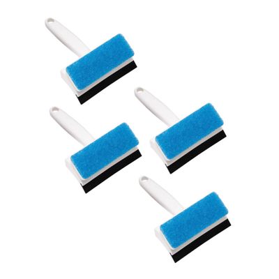 Multifunctional Cleaning Brush 4Pcs Plastic Double Sided with Wiper