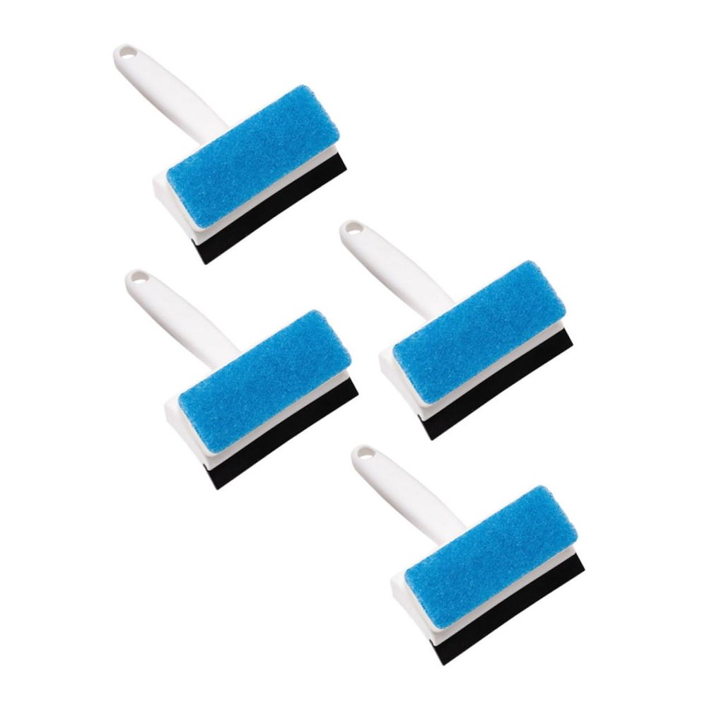 Multifunctional Cleaning Brush 4Pcs Plastic Double Sided with Wiper