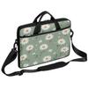 VQUVQV Laptop Shoulder Bag for Men Women, Waterproof Computer Carrying Case Messenger Bag with Strap, Floral Green Daisy Laptop Briefcase for Office Business Travel view 1