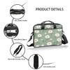 VQUVQV Laptop Shoulder Bag for Men Women, Waterproof Computer Carrying Case Messenger Bag with Strap, Floral Green Daisy Laptop Briefcase for Office Business Travel view 4