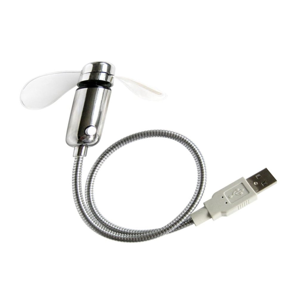 Angoily Portable USB Mini Clock Fan with LED Display Speed Cooling Fan for Home Office Desk USB Powered with Memory Function and