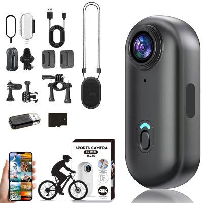 POV Camera, POV Camera 4K Thumb Cameras, Mini Action Cam, 170 Wide Angle, for Cycling, Pet Walking and Outdoors Activities (Black,128g)