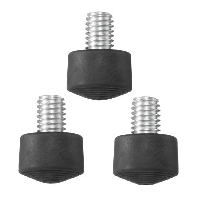 PATIKIL Rubber Foot Spike, Universal Anti-Slip 3/8 Inch Thread Rubber Tripod Foot Spikes for Monopod Legs Pad Replacement Parts Designed on Smooth Uneven Surface (28x21mm) - 3 Pcs