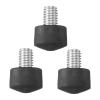 PATIKIL Rubber Foot Spike, Universal Anti-Slip 3/8 Inch Thread Rubber Tripod Foot Spikes for Monopod Legs Pad Replacement Parts Designed on Smooth Uneven Surface (28x21mm) - 3 Pcs view 1