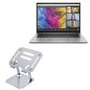 BoxWave Stand and Mount Compatible with HP ZBook Firefly G11 - Executive VersaView Laptop Stand, Ergonomic Adjustable Viewing Angle Metallic Riser - Metallic Silver view 1