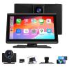 7" Wireless CarPlay Screen for Car- 4K Touchscreen, 4K Dash Cam &1080P Rear Camera64GB SD CardApple CarPlay & Android Auto, Bluetooth, GPS, Voice Control, Plug-and-Play with FM/AUX/Mirror Link view 1
