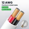 BAHIWOM 12 Gauge Wire 100FT CL2 Low Voltage Electrical Wire 12V/24V DC White Jacket Cable for Speaker,LED Strips, Automotive,Marine,Business view 4