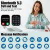 Smart Watch for Men Women (Answer/Make Call), 1.96" HD Fitness Tracker Running Watch, IP68 Waterproof,Pedometer, Sleep/Step/Activity/Heart Rate Monitor,110+ Sport Mode Smartwatch for Android,Lavender view 2