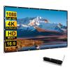 250 inch Large Projection Screen Foldable Anti-Crease, 16:9 Portable Projector Movies Screen for Home Theater Outdoor Indoor(72in) view 1