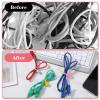 10 PCS Silicone Magnetic Cable Ties Cable Clips Cord Organizer Reusable Magnet Cables Organizer Silicone Cables Straps Management Cabl Cords for Bundling and Fastening Cabl Bookmark Fridge Magnets view 3