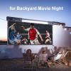 60-150 inch Outdoor Projector Screen, 4:3 HD Foldable Anti-Crease Portable Movies Screen for Home Theater, Camping Party, Office(150in) view 4