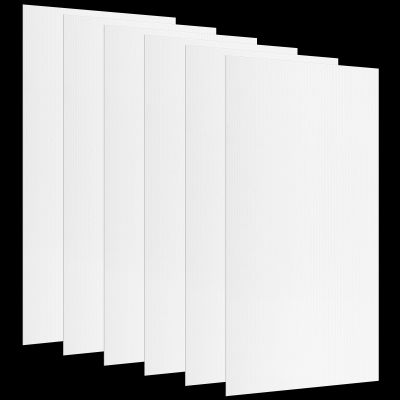 Pushglossy 6 Pack 22.5" x 46.5" x 0.2" Fluorescent Light Covers Classroom Office Diffuser Panels Cuttable for 2x4ft Drop Ceiling Light Polycarbonate Replacement Cover for Hospitals Home (Milky White)
